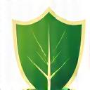 Shield icon with a leaf, symbolizing immune protection